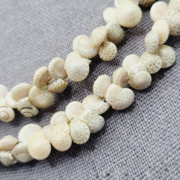 Infinity Strand Shell Necklace BOHO Bohemian Tiny Shells 18" Drop No Clasp Beach - Picture 4 of 8